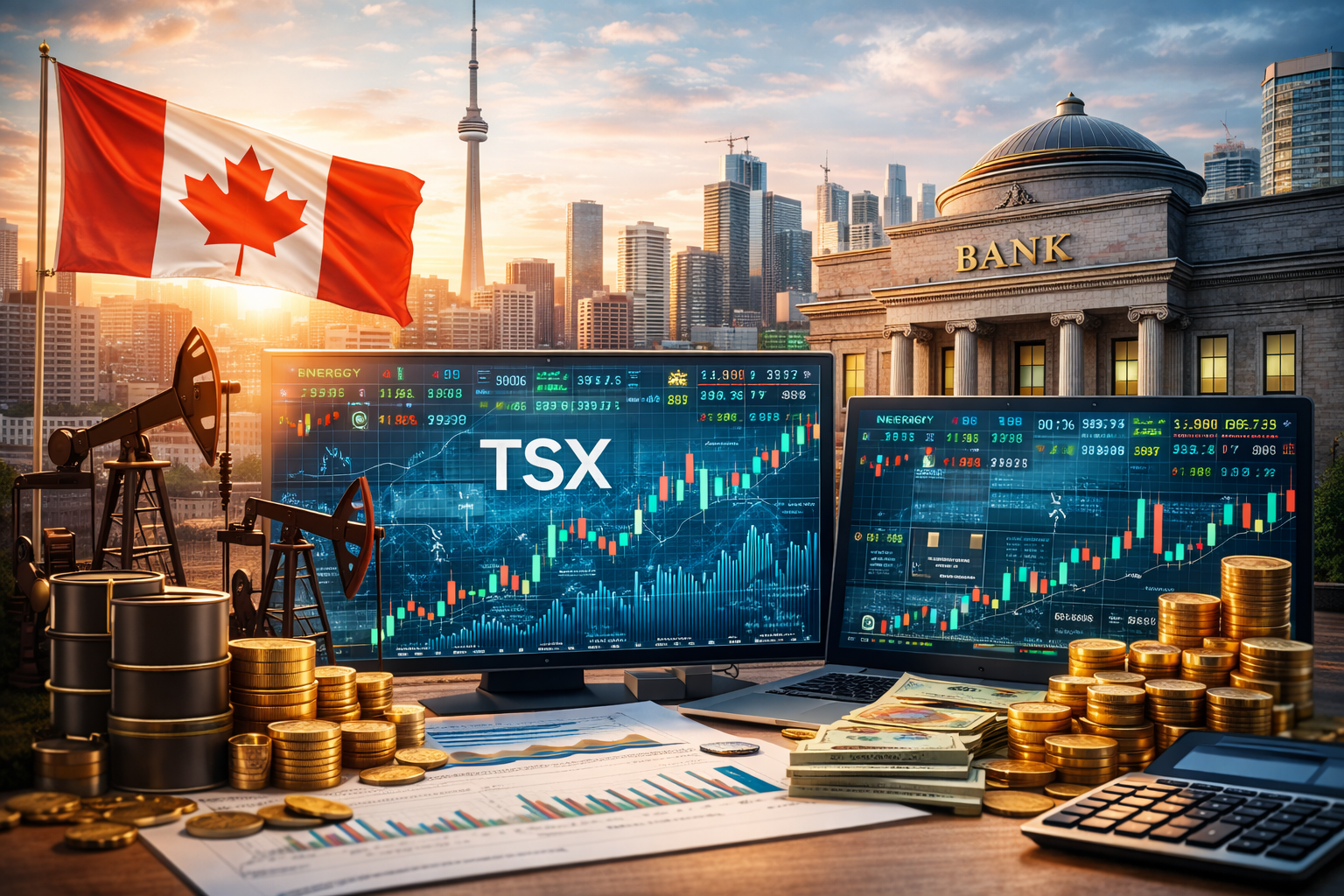 Mercado canadiense: energía y bancos dominan el TSX frente a otros mercados desarrollados