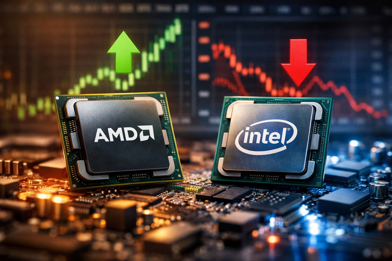 AMD gana tracción frente a Intel tras mejorar previsión de ingresos